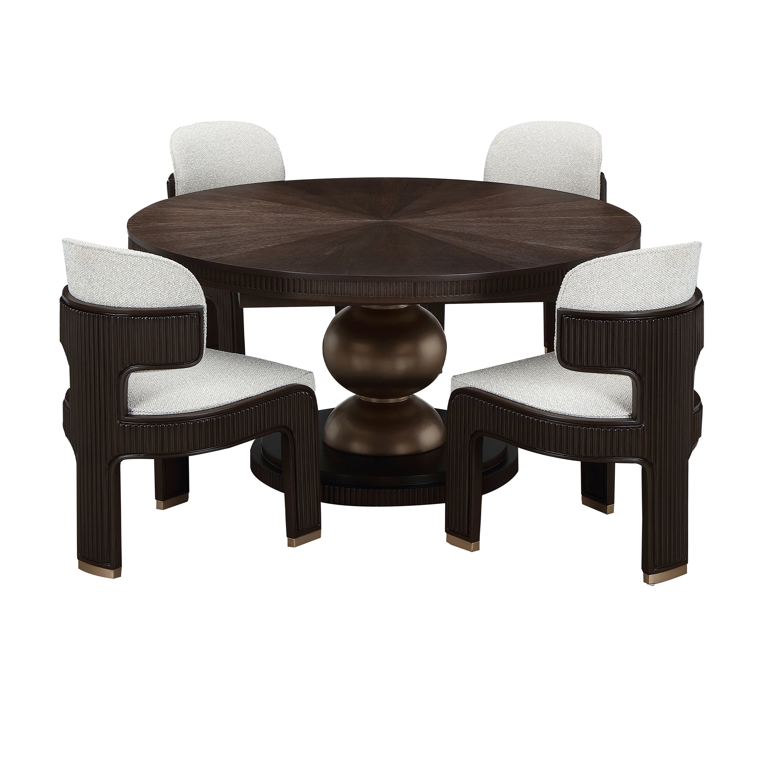 Michael Amini West Kensington Oval Dining Table - Medium Espresso