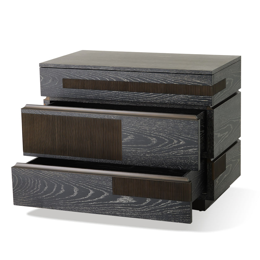 Global Views Brazil Chest-Black Cerused Oak