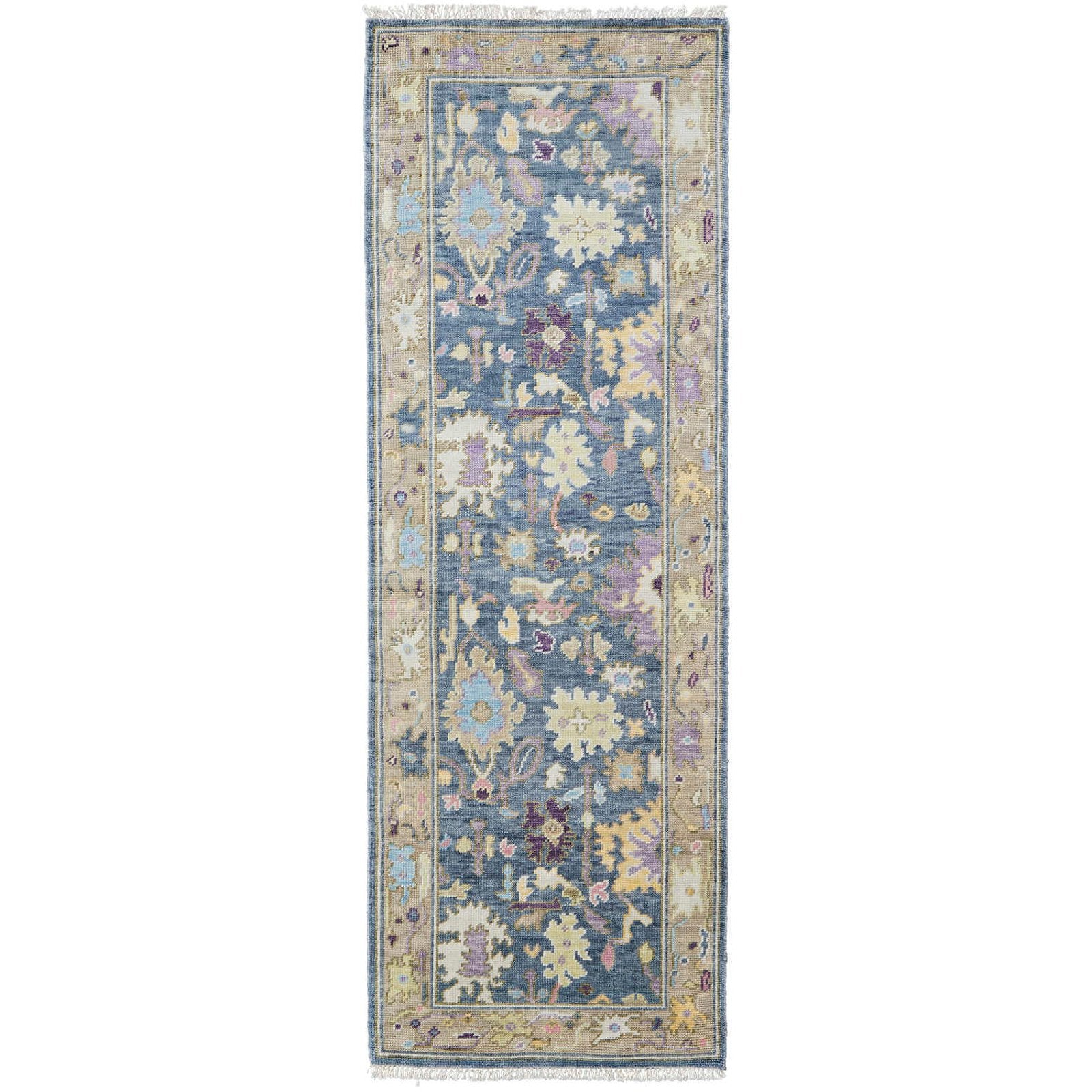 Feizy Karina 6791F Traditional Persian in Gold/Blue/Purple