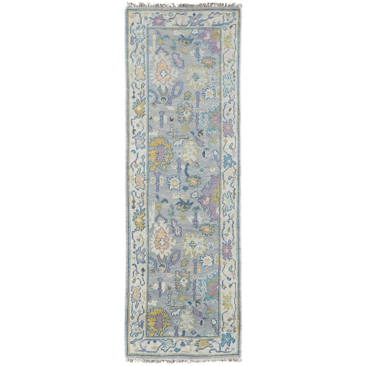 Feizy Karina 6791F Traditional Persian in Gray/Purple/Gold