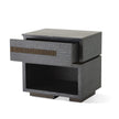 Global Views Brazil Bedside Chest-Left-Black Cerused Oak