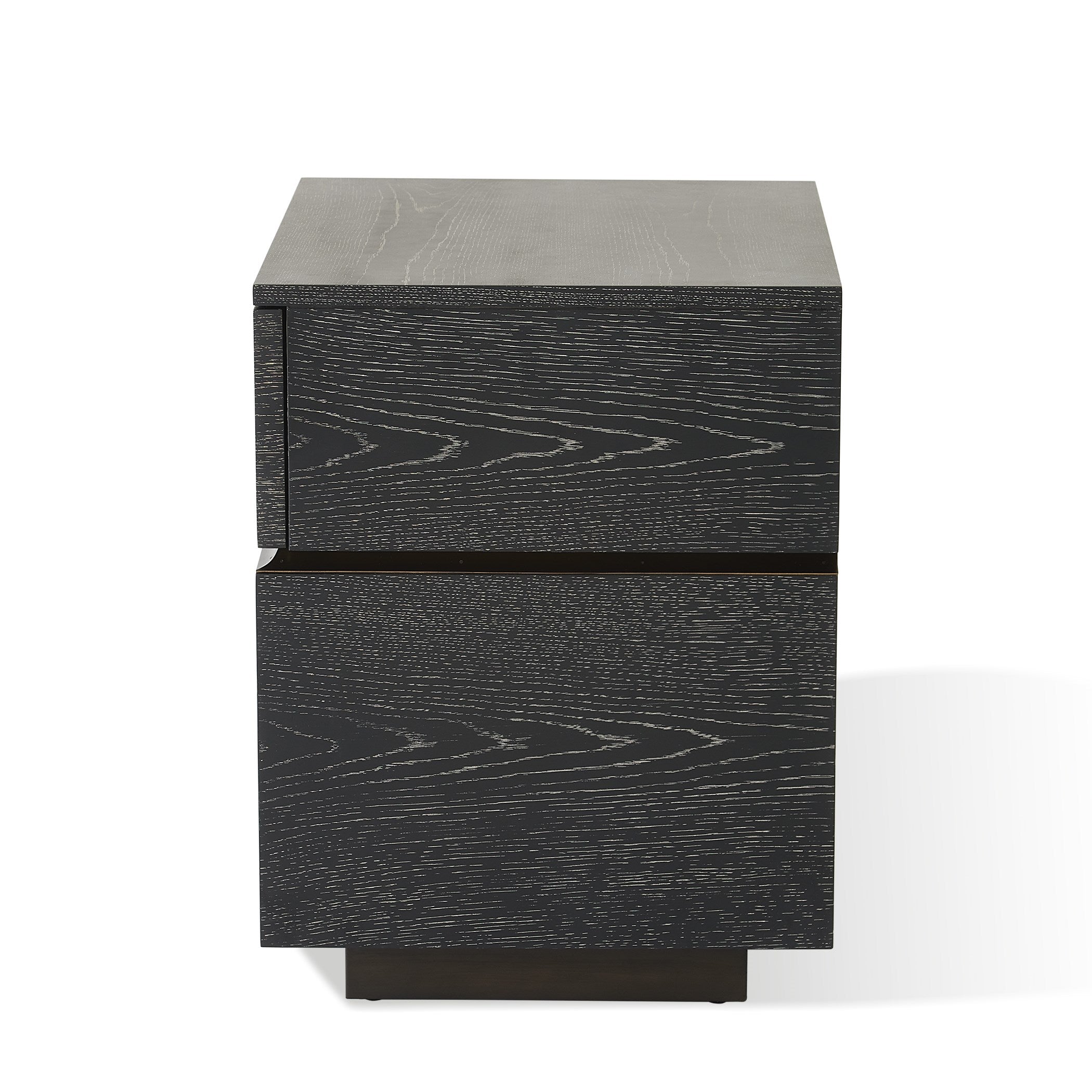 Global Views Brazil Bedside Chest-Left-Black Cerused Oak