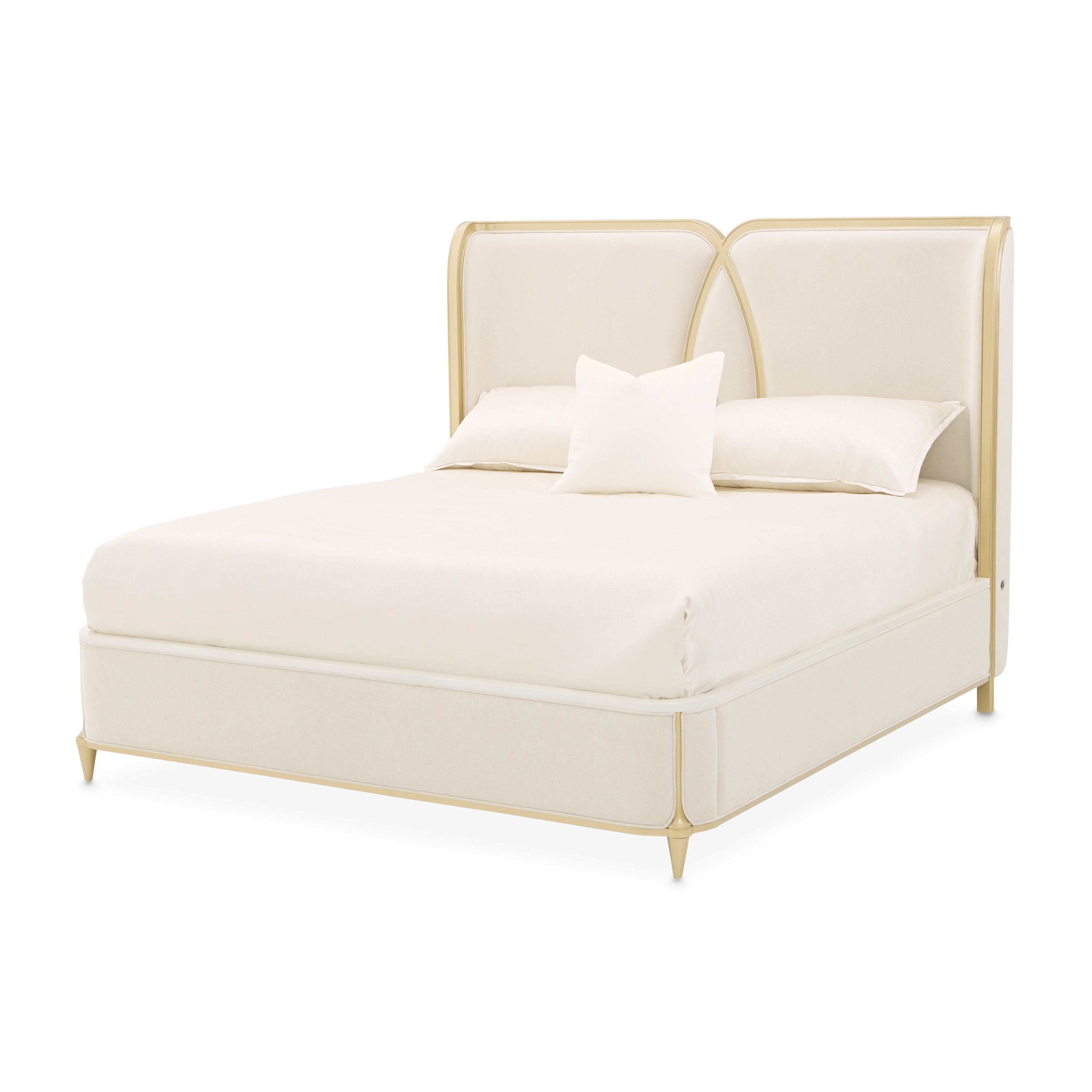 Michael Amini Scotts Square Bed - Light Champagne