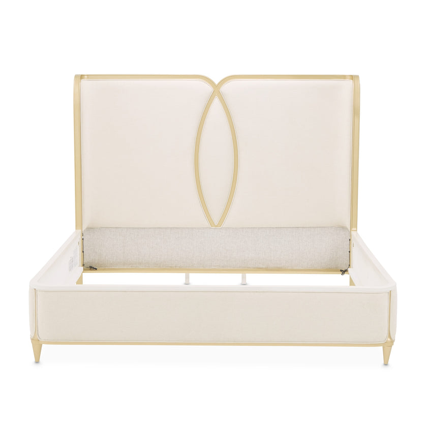 Michael Amini Scotts Square Bed - Light Champagne