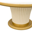 Michael Amini Scotts Square Round Dining Table - Light Champagne
