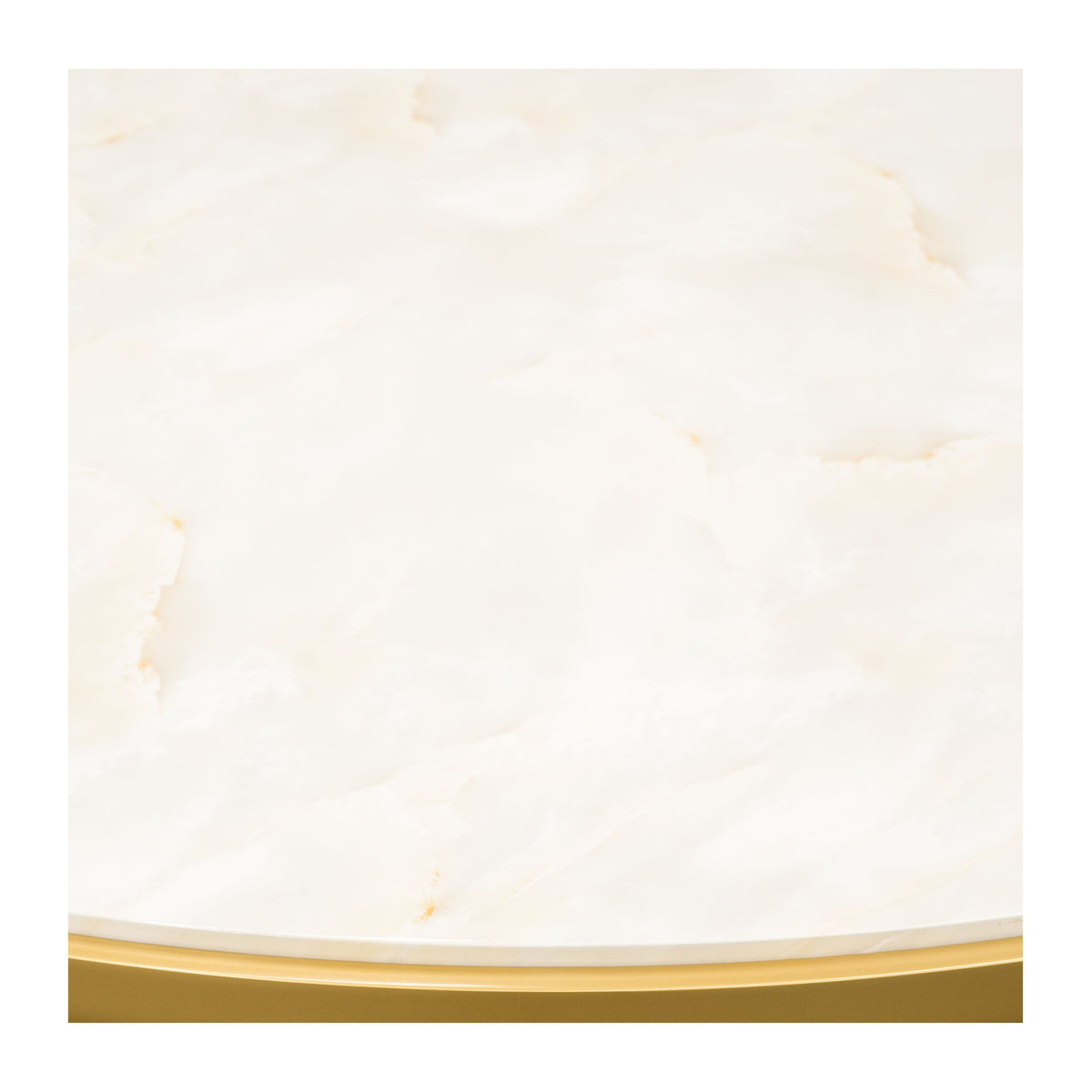 Michael Amini Scotts Square Round Dining Table - Light Champagne