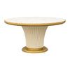 Michael Amini Scotts Square Round Dining Table - Light Champagne