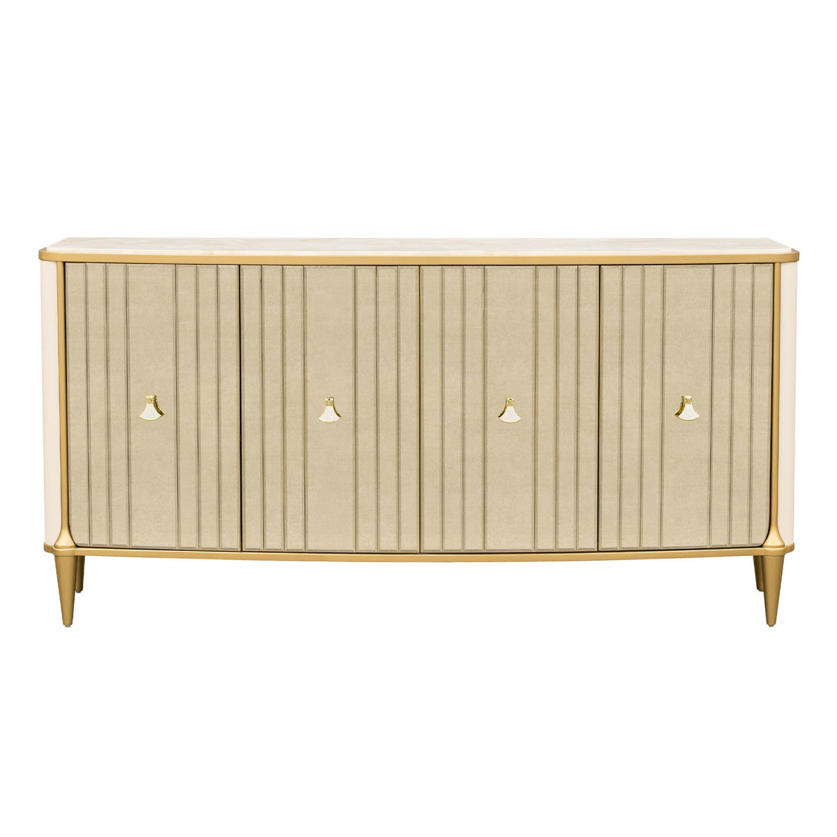 Michael Amini Scotts Square Sideboard - Light Champagne
