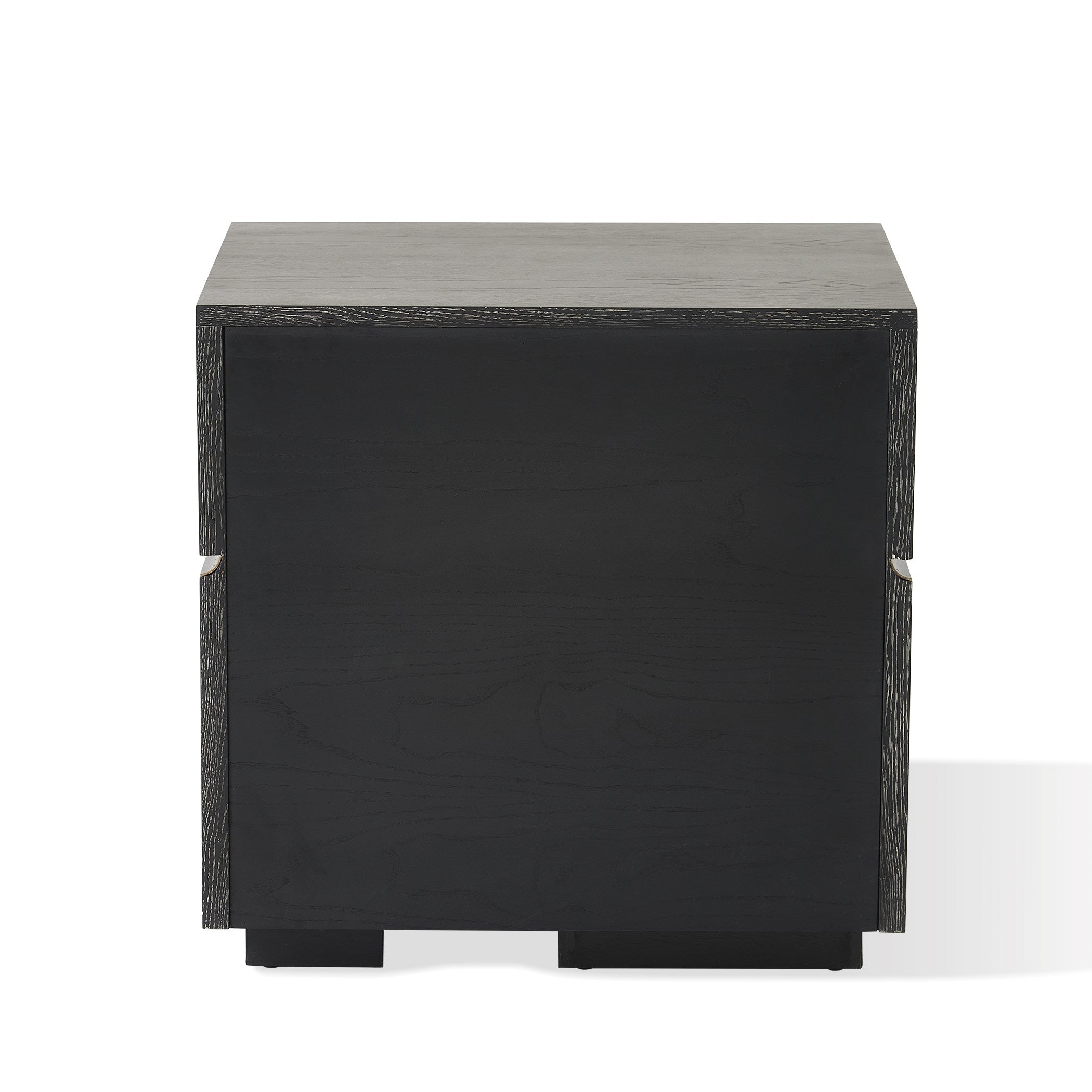 Global Views Brazil Bedside Chest-Left-Black Cerused Oak
