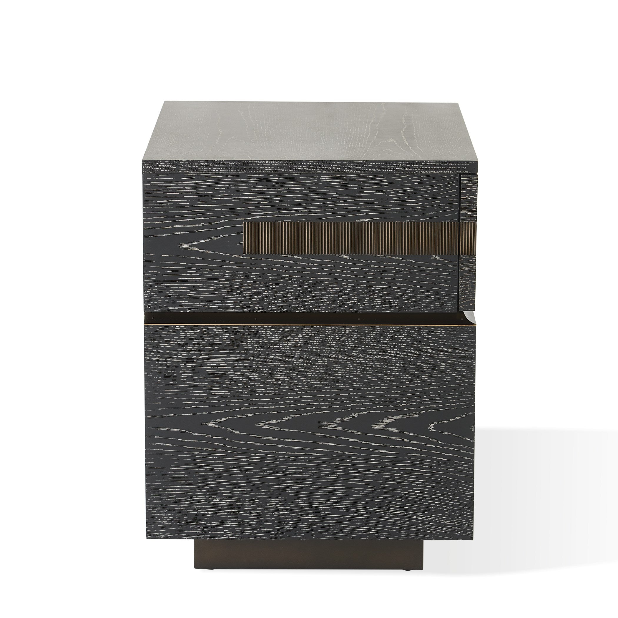 Global Views Brazil Bedside Chest-Left-Black Cerused Oak