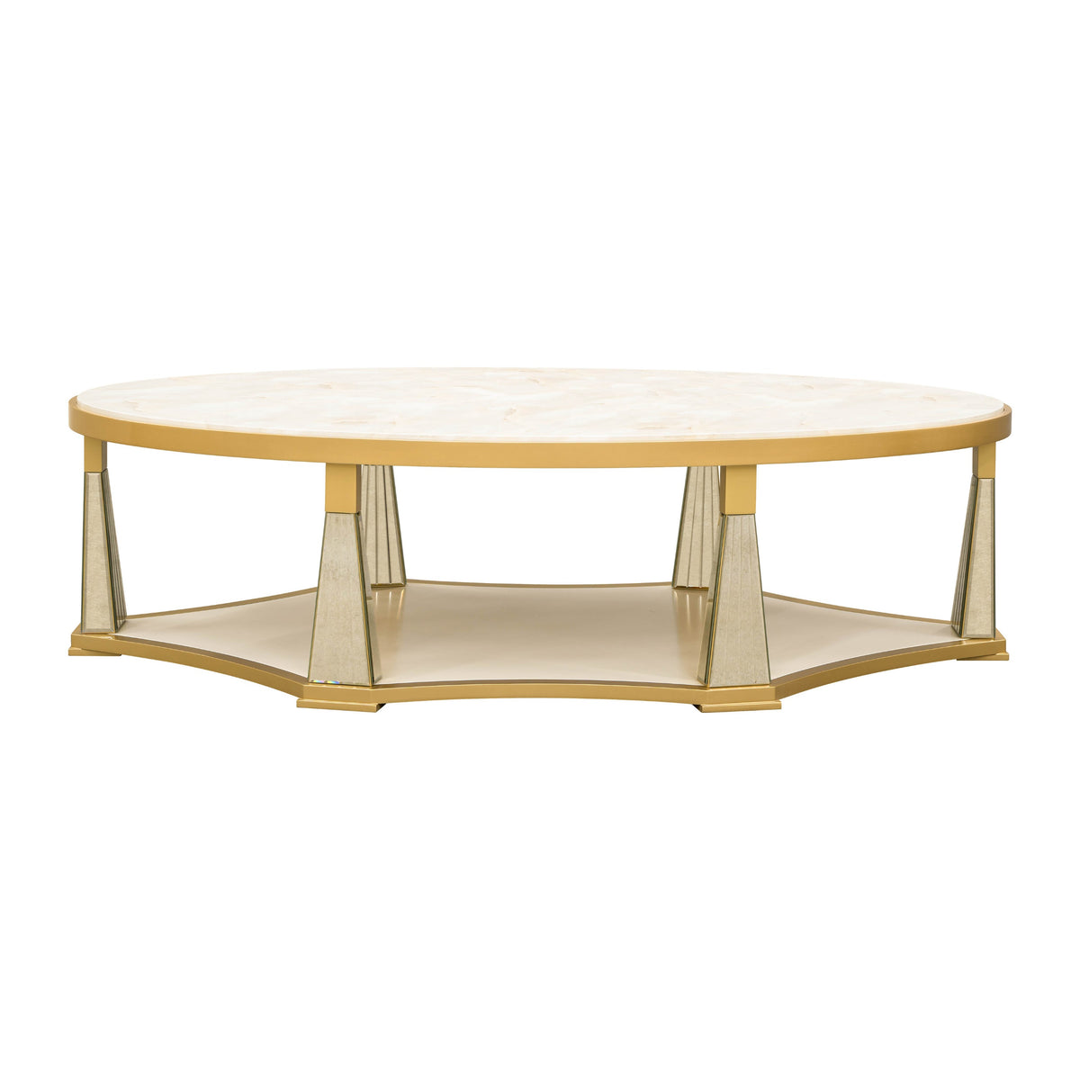 Michael Amini Scotts Square Cocktail Table - Light Champagne