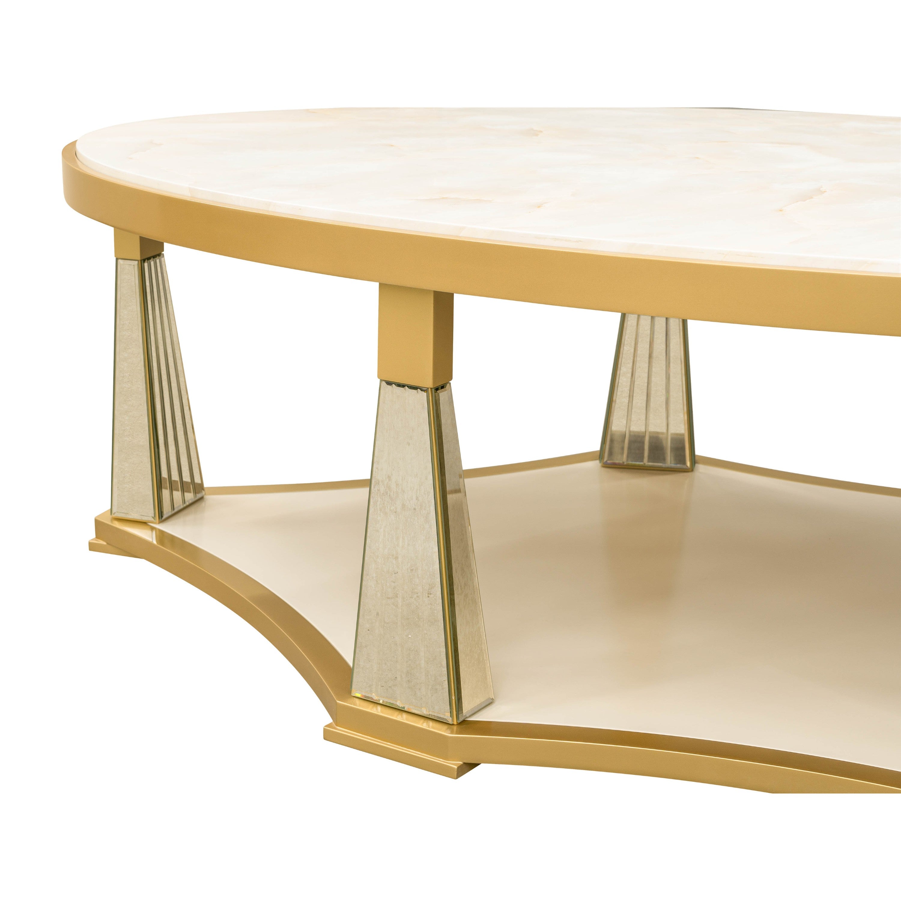 Michael Amini Scotts Square Cocktail Table - Light Champagne
