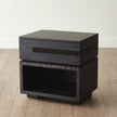 Global Views Brazil Bedside Chest-Right-Black Cerused Oak
