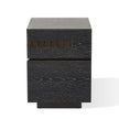Global Views Brazil Bedside Chest-Right-Black Cerused Oak