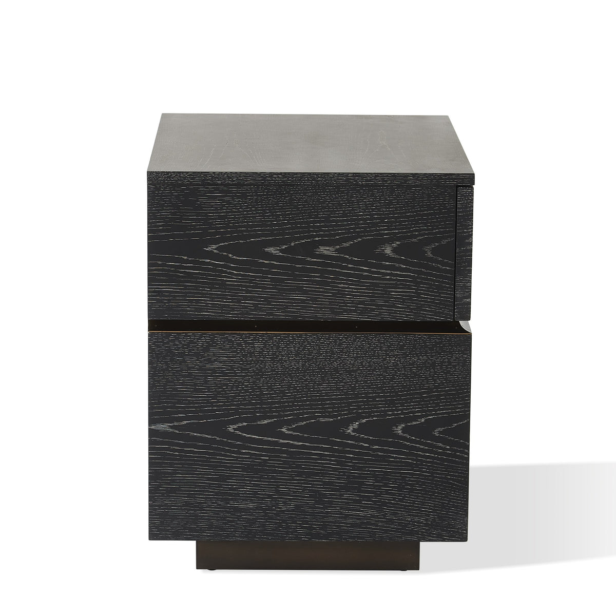 Global Views Brazil Bedside Chest-Right-Black Cerused Oak