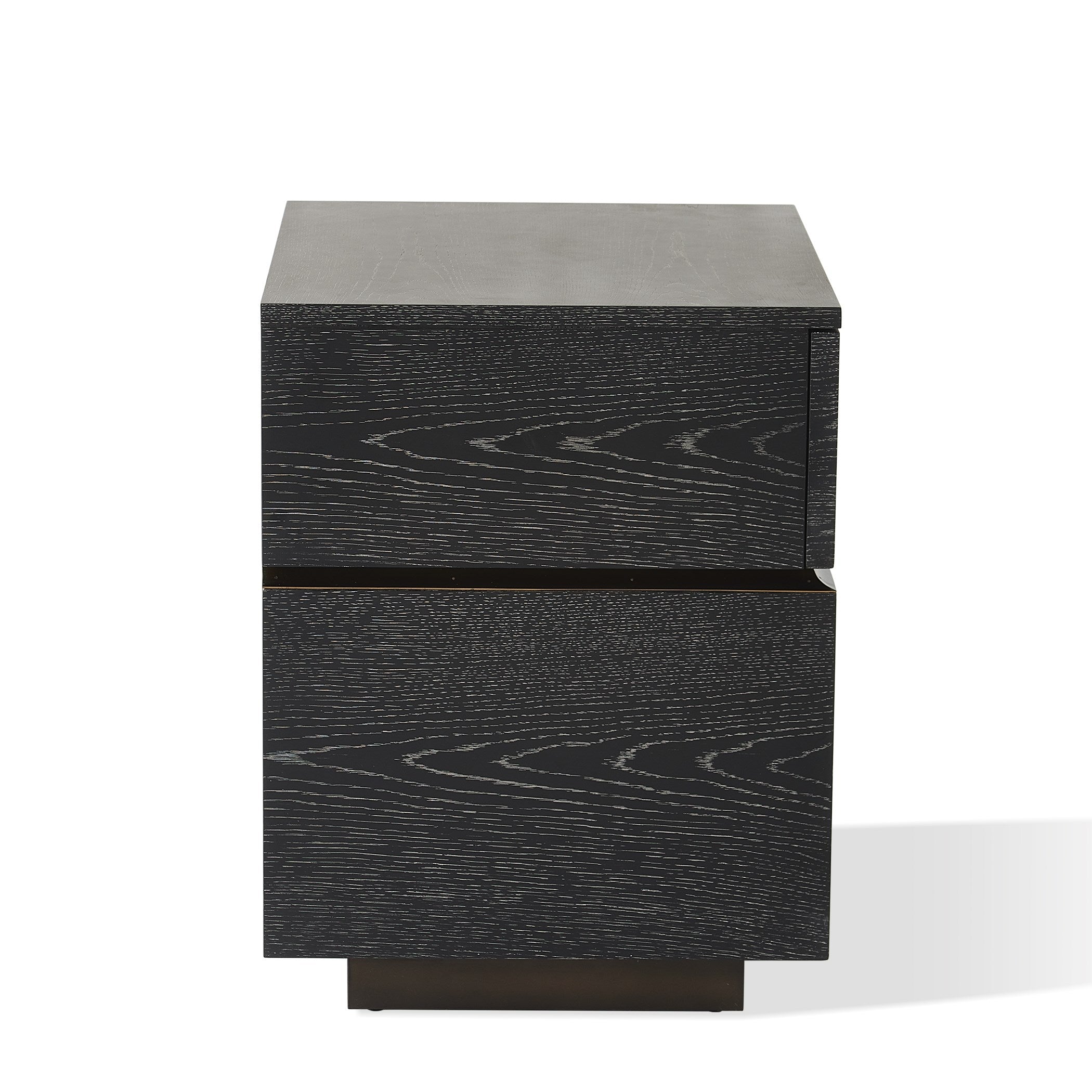 Global Views Brazil Bedside Chest-Right-Black Cerused Oak