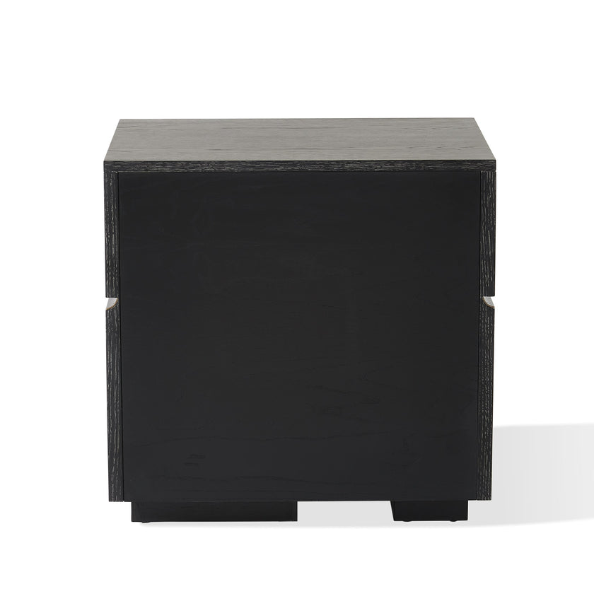 Global Views Brazil Bedside Chest-Right-Black Cerused Oak