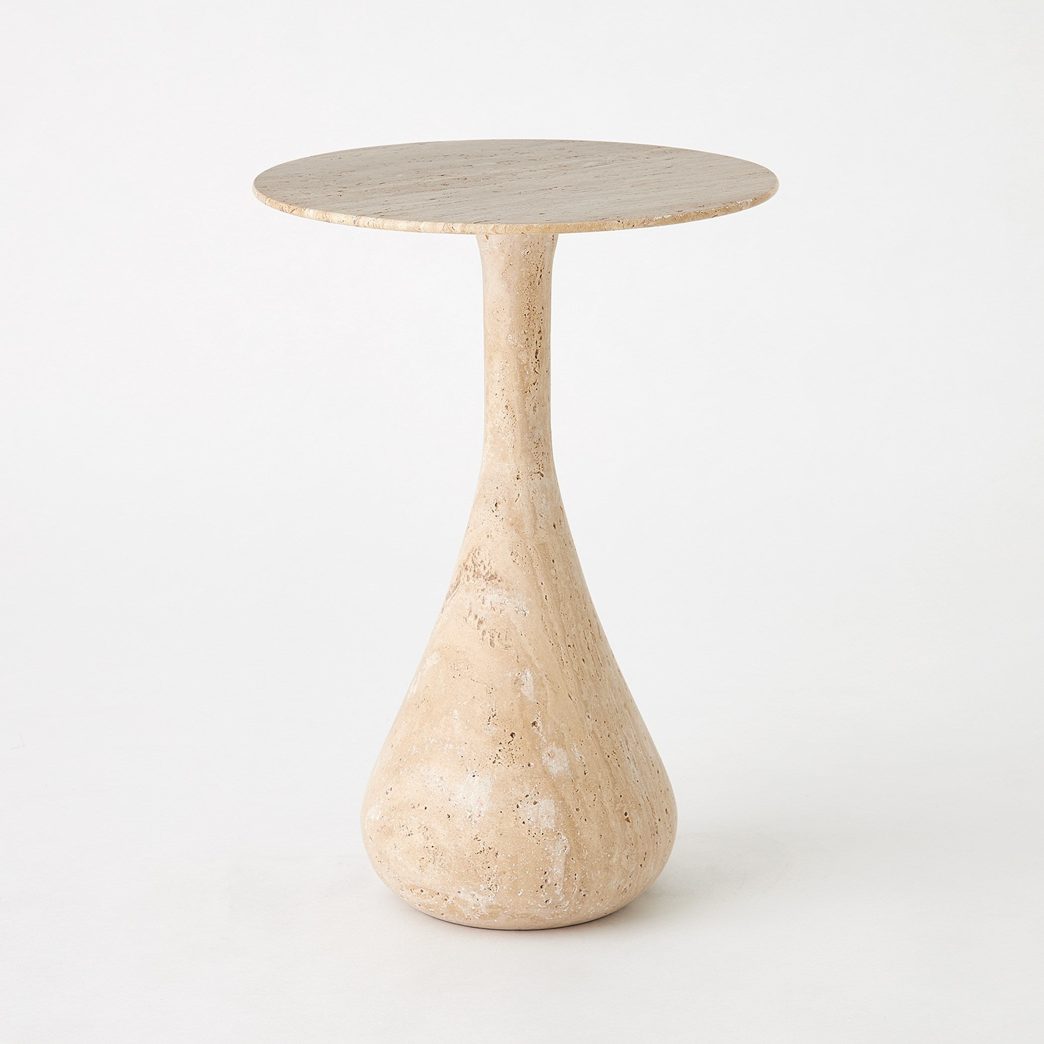 Global Views Dea Table-Travertine-Lg