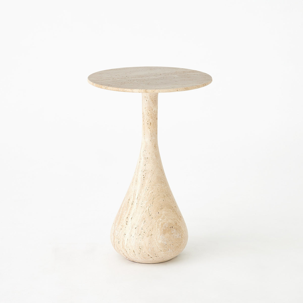 Global Views Dea Table-Travertine-Sm