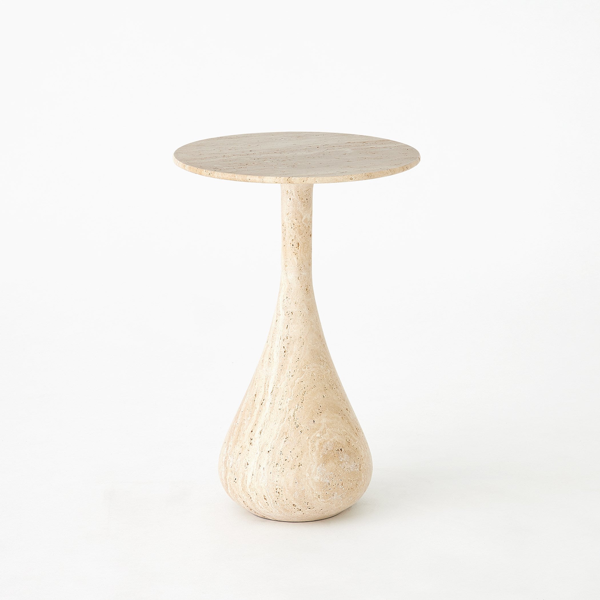 Global Views Dea Table-Travertine-Sm