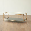 Global Views Camber Cocktail Table-Brass