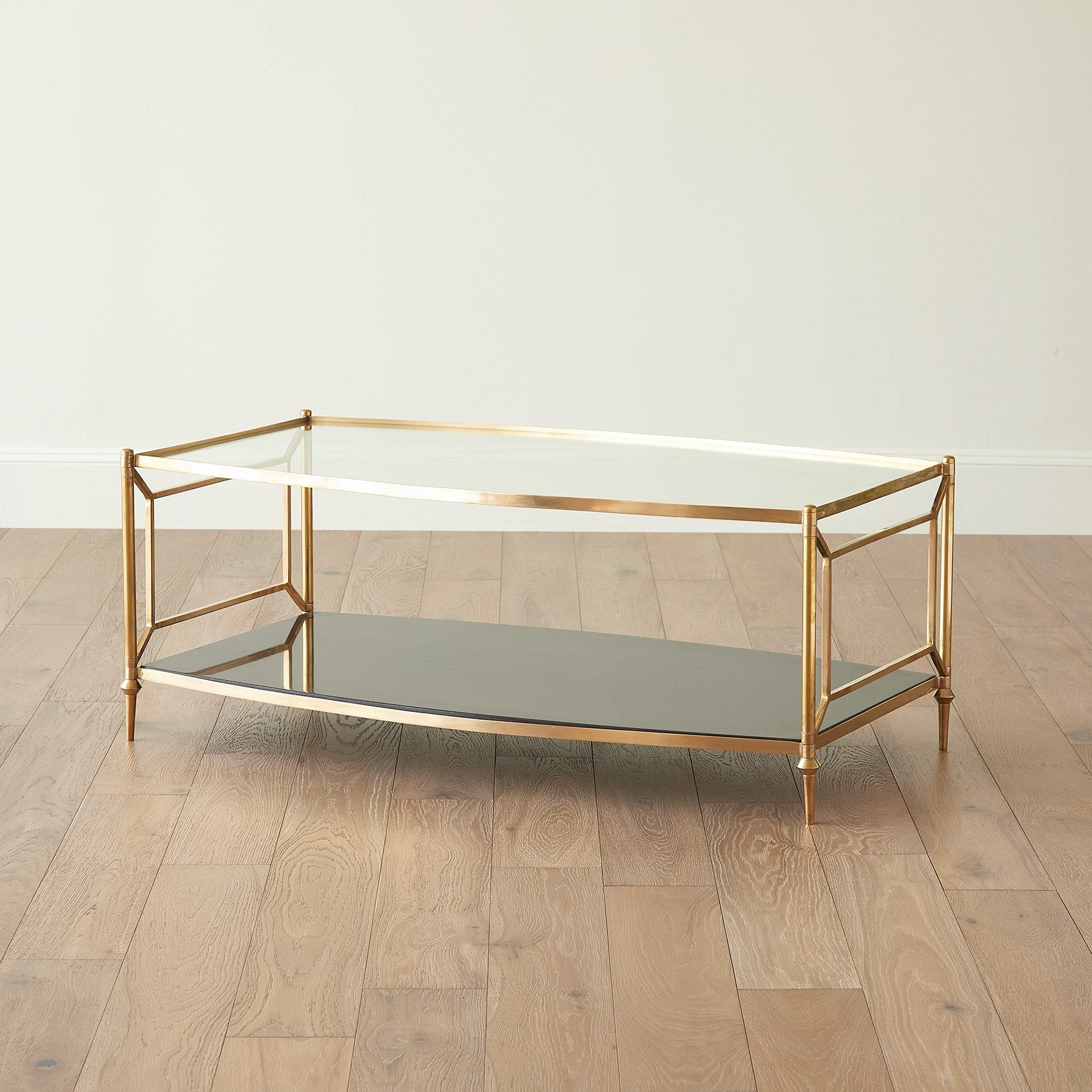 Global Views Camber Cocktail Table-Brass