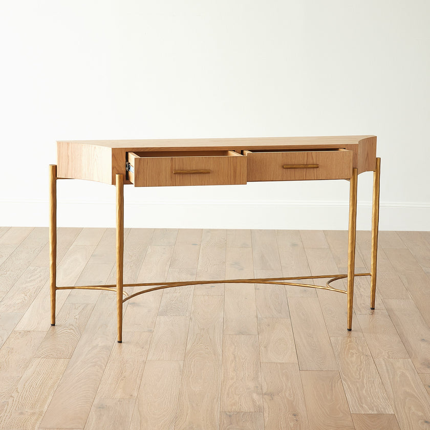 Global Views Breakfront Console-Natural/Gold
