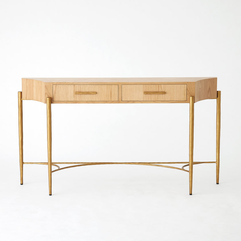 Global Views Breakfront Console-Natural/Gold