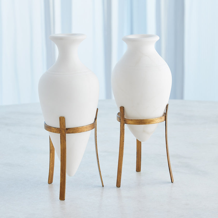 Global Views Amphora Alabaster Vase