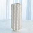 Global Views Frilled Vase Matte White