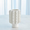 Global Views Frilled Vase Matte White