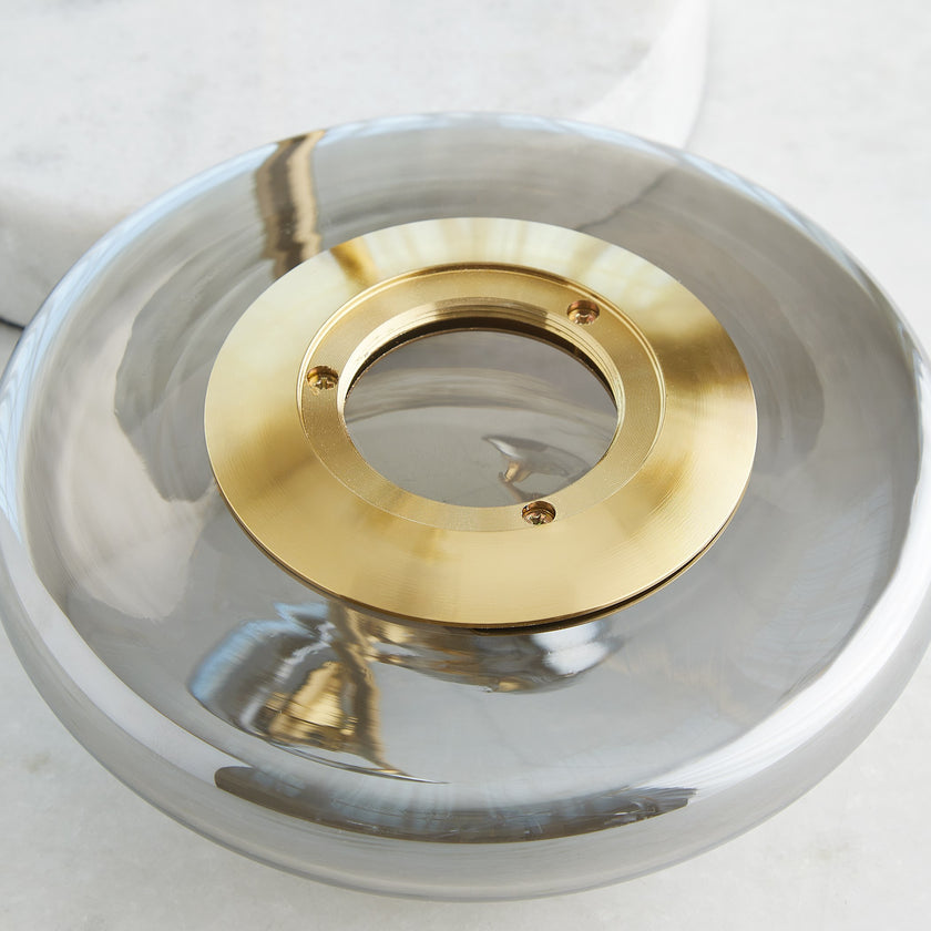 Global Views Stellar Floor Lamp-Smoke/Brass