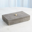 Global Views Posh Boxes and Tray Grey Suede