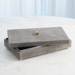 Global Views Posh Boxes and Tray Grey Suede