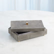 Global Views Posh Boxes and Tray Grey Suede