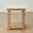 Global Views Josephine Side Table-Bleached Oak
