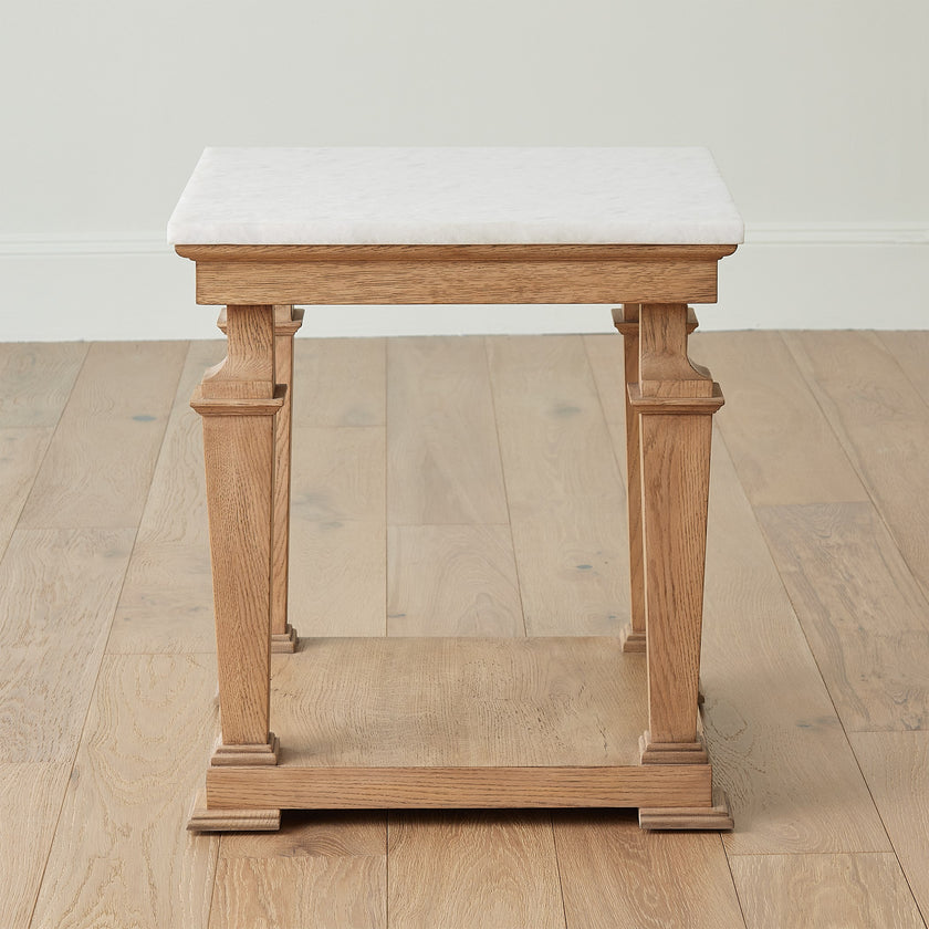 Global Views Josephine Side Table-Bleached Oak