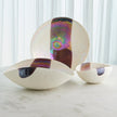Global Views Mirabelle Centerpiece Ivory/Plum