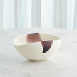 Global Views Mirabelle Bowl Ivory/Plum