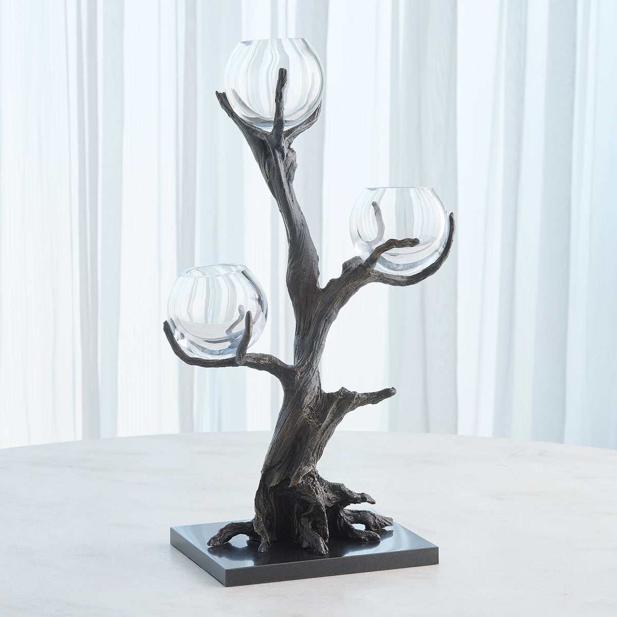 Global Views Monterey Vase Holder Natural Iron