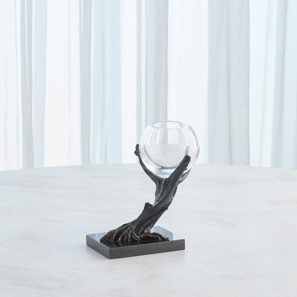 Global Views Monterey Vase Holder Natural Iron