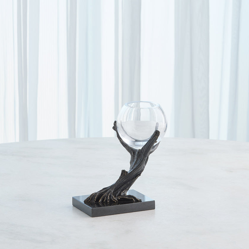 Global Views Monterey Vase Holder Natural Iron