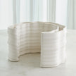 Global Views Crescent Printed Vase Matte White