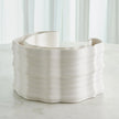 Global Views Crescent Printed Vase Matte White