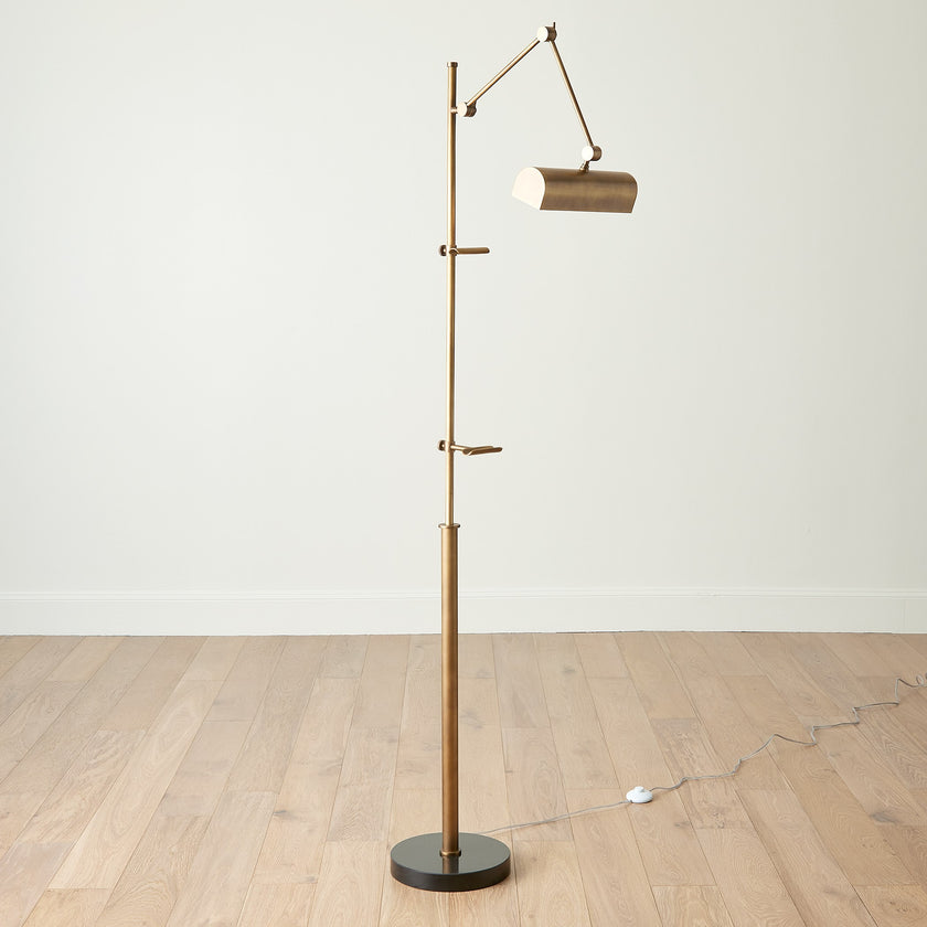 Global Views Display Floor Lamp-Brass