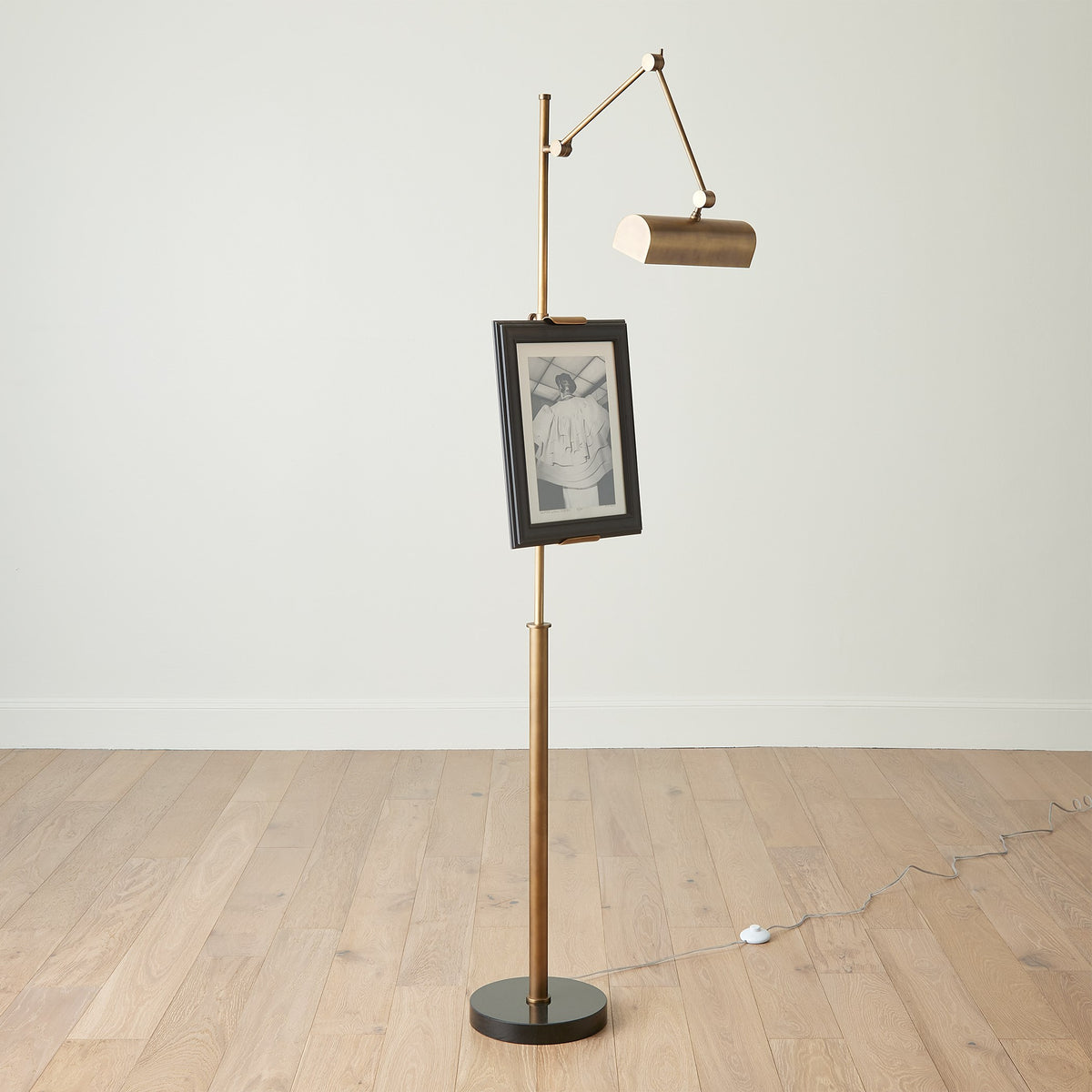 Global Views Display Floor Lamp-Brass