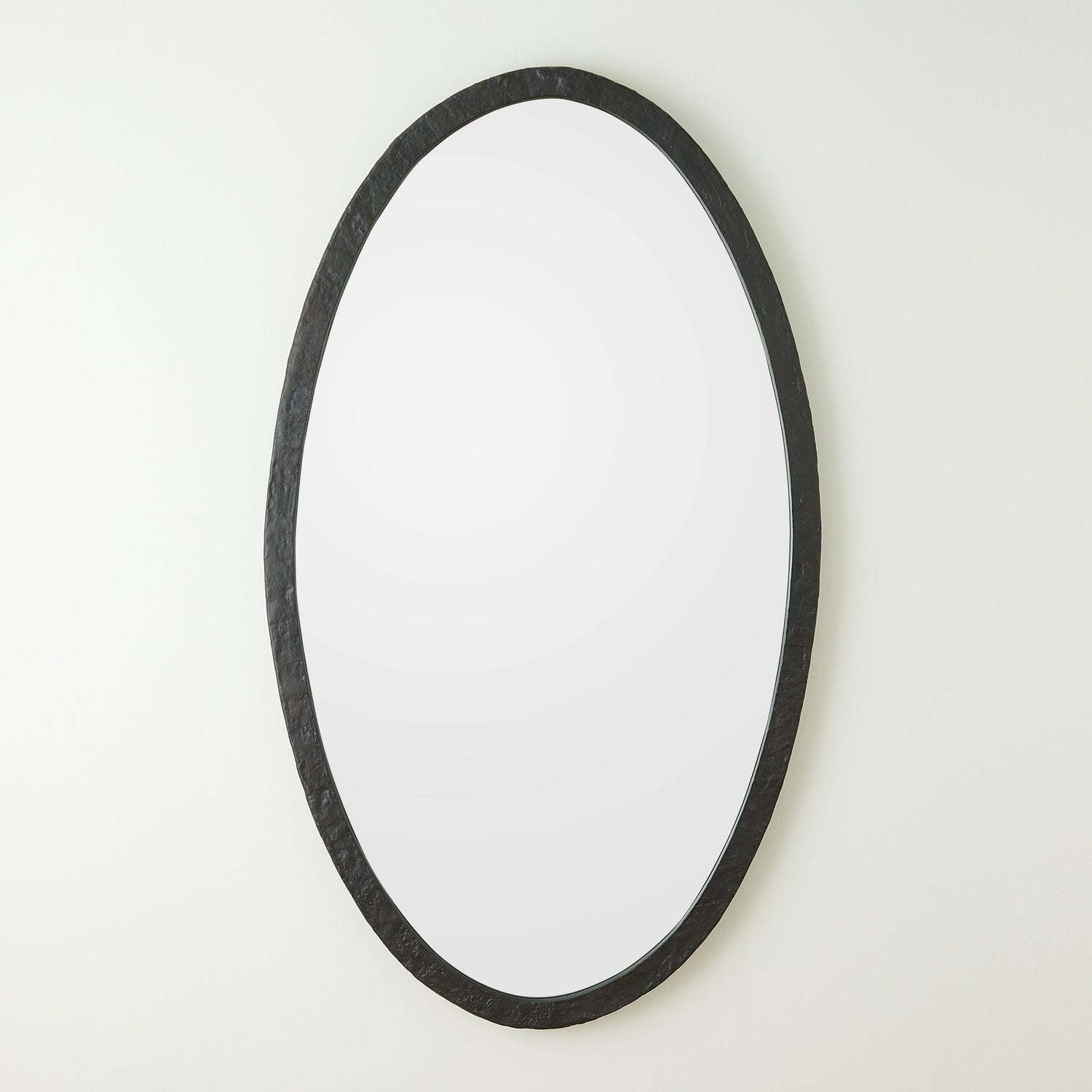 Global Views Oval Mirror Forged Iron