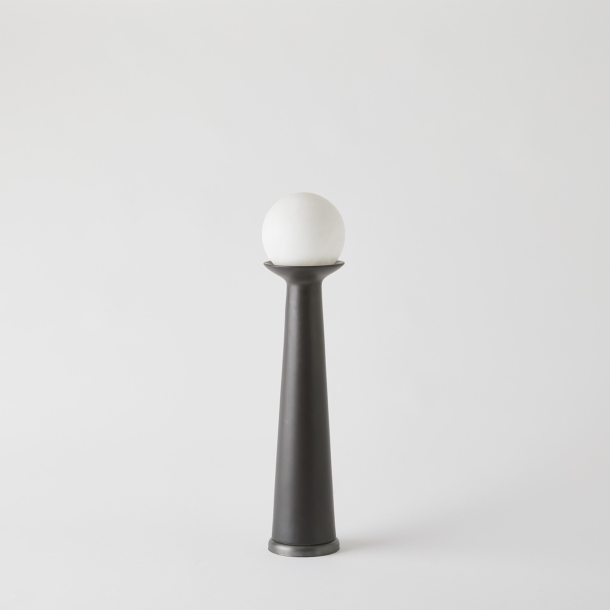 Global Views Alabaster Bulb Tower Lamp-Black