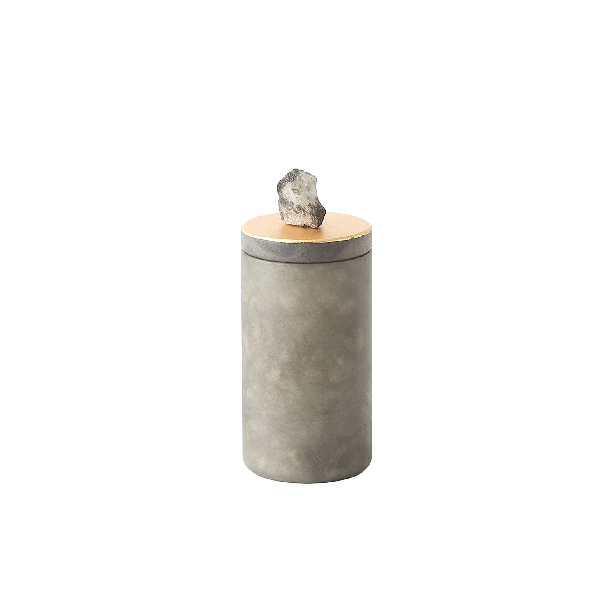 Global Views Quarry Jar Grey/Gold Leaf