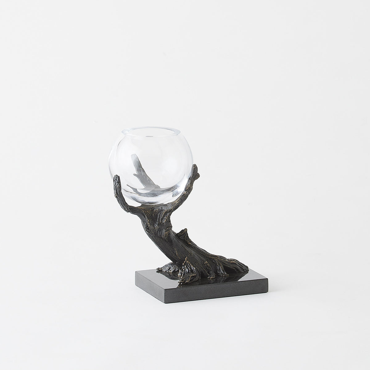 Global Views Monterey Vase Holder Natural Iron